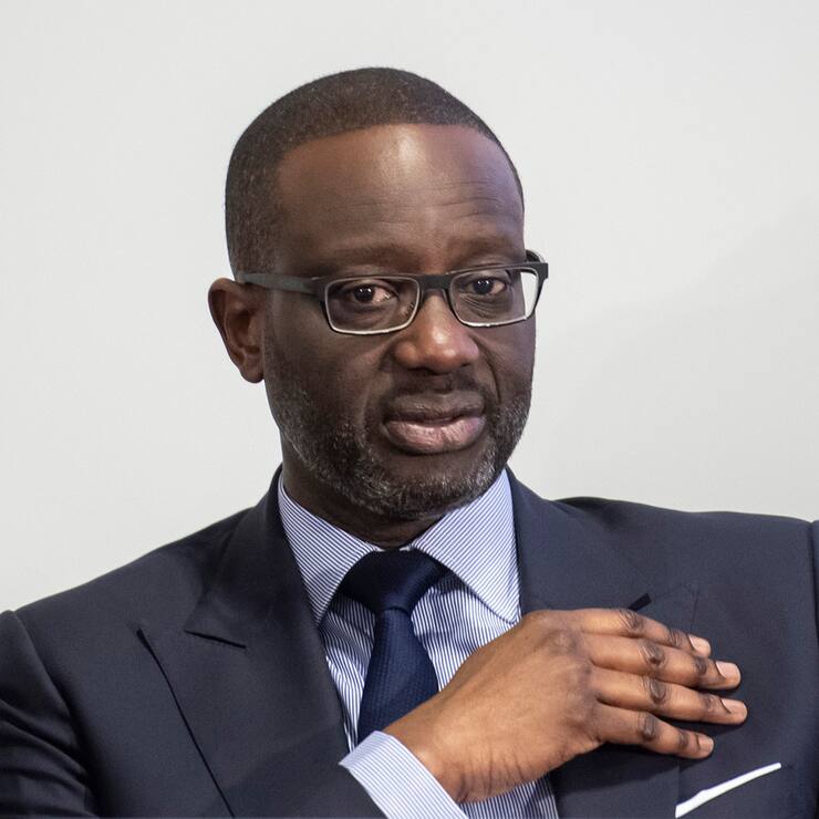 Tidjane Thiam, CEO of Swiss bank Credit Suisse, speaks prior the press conference of the full-year results of 2018 in Zurich, Switzerland, Thursday, Feburary 14, 2019. (KEYSTONE/Ennio Leanza)