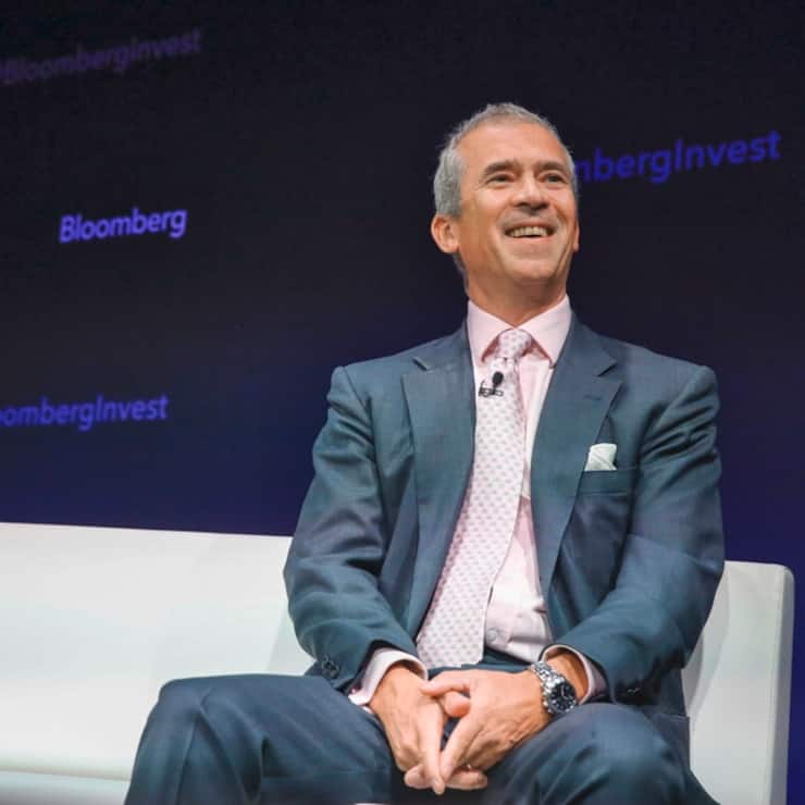 Andreas Utermann, chief executive officer of Allianz Global Investors AG, reacts at the Bloomberg Invest London conference at Bloomberg's European headquarters in London, U.K., on Tuesday, Oct. 8, 2019. The conference will engage leaders from global finance to tackle the challenges at the top of every investor's mind. Photographer: Luke MacGregor/Bloomberg