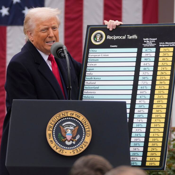 Das oberste Gericht in den USA könnte bald über die Rechtmässigkeit der Zölle von US-Präsident Donald Trump entscheiden. Mit einem Post verteidigte er diese noch einmal mit Nachdruck. Erstmals hatte Trump diese Anfang April verkündet.  (Archivbild)