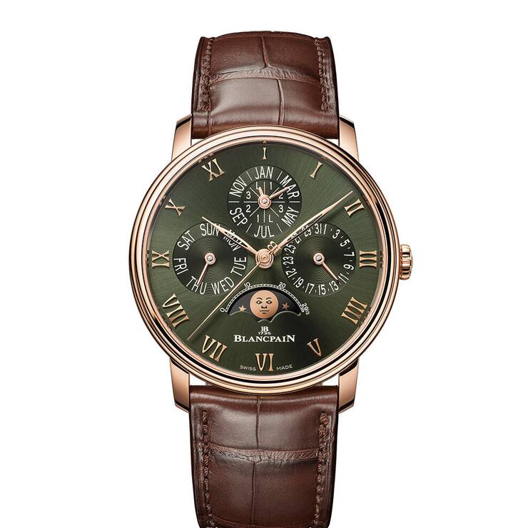 Die neue Villeret mit Ewigem Kalender hat ein intensiv grünes Zifferblatt, das von den Wäldern um Le Brassus inspiriert ist.
