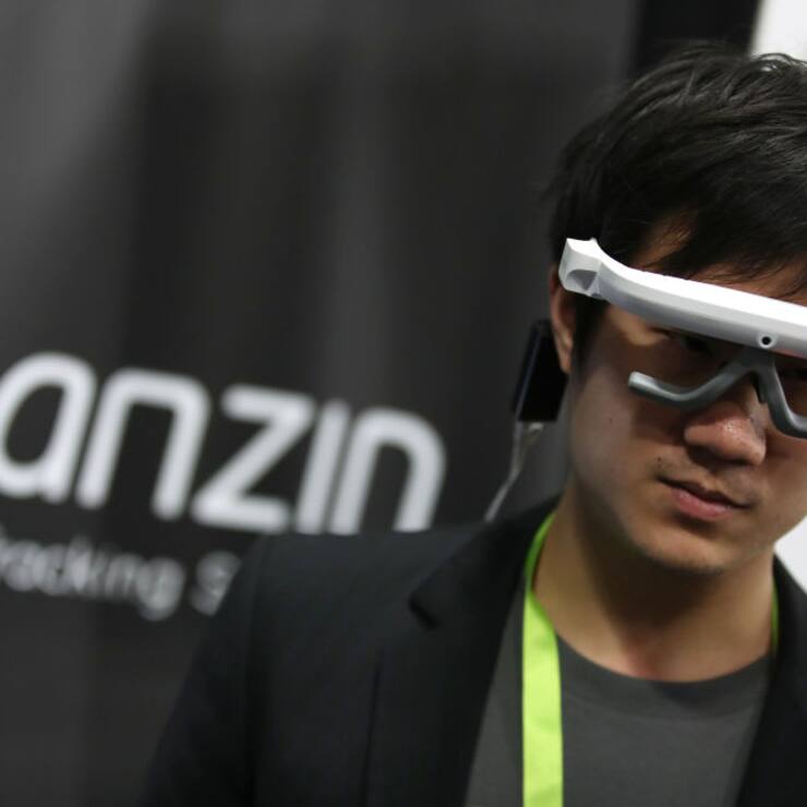 LAS VEGAS, NEVADA - JANUARY 06: A Ganzin Technologies eye tracking device is demonstrated during a press event for CES 2019 at the Mandalay Bay Convention Center on January 6, 2019 in Las Vegas, Nevada. CES, the world's largest annual consumer technology trade show, runs from January 8-11 and features about 4,500 exhibitors showing off their latest products and services to more than 180,000 attendees.  (Photo by Justin Sullivan/Getty Images)