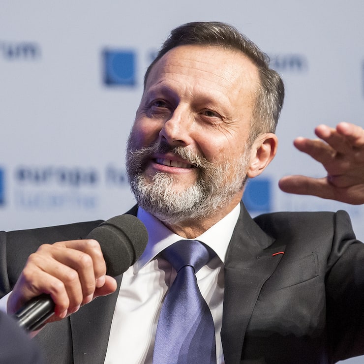 Daniel Vasella, ehem. CEO und VR-Praesident Novartis, spricht waehrend dem Europa Forum in Luzern am Montag, 15. Mai 2017. (KEYSTONE/Alexandra Wey)
