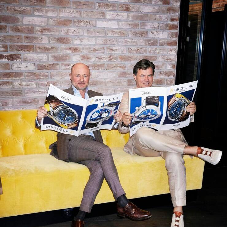 CEO Georges Kern und Präsident Fredy Gantner von Breitling