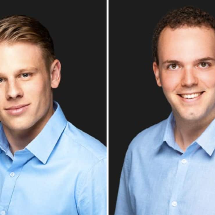 Guillaume Bourquenoud (l.) und Valentin Moullet versuchen die Risiken mit künstlicher Intelligenz zu verringern. 