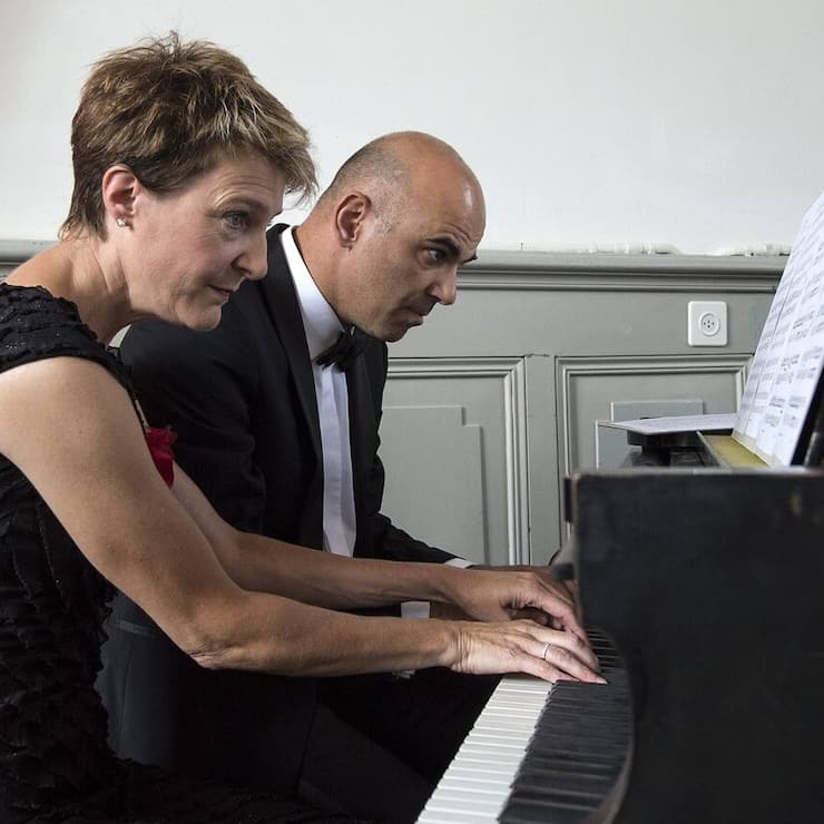 Simonetta Sommaruga Alain Berset Klavier