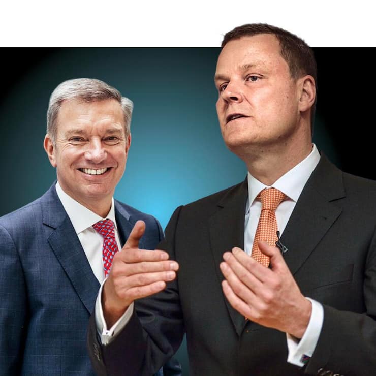 Stresstest: CEO Peter Feld (r.) und Präsident Patrick De Maeseneire kämpfen bei Barry Callebaut mit dem stark anziehenden Kakaopreis.