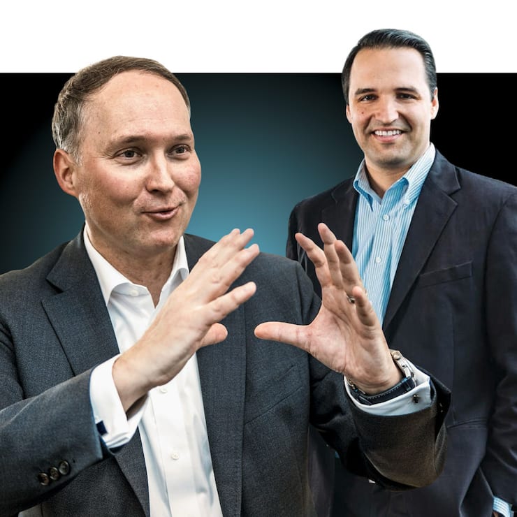 David Layton (r.), CEO von Partners Group, und Ypsomed-Chef Simon Michel bieten mit ihren Firmen schönes Kurspotenzial.