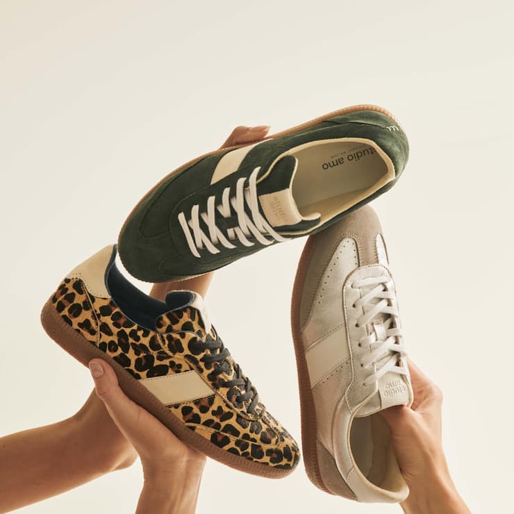 <p>Die neuen Schuhe der Marke Studio Amo erinnern an die Sambas von Adidas.</p>