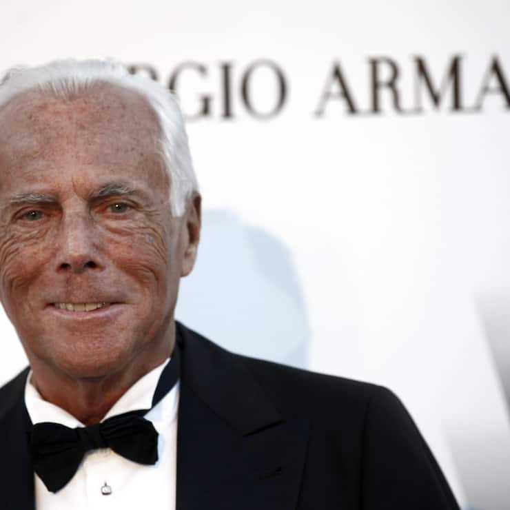 Designer Georgio Armani arrives for the amfAR Cinema Against AIDS benefit at the Hotel du Cap-Eden-Roc, during the 63rd Cannes international film festival, in Cap d'Antibes, southern France Thursday, May 20, 2010. (AP Photo/Matt Sayles)