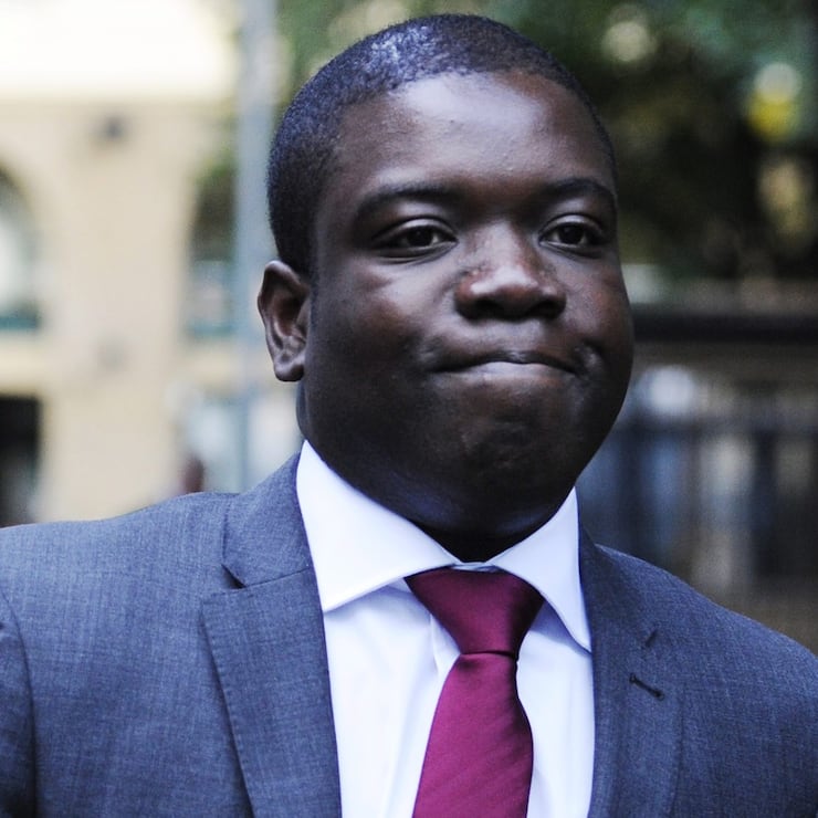 epa03419322 Kweku Adoboli arrives at the Sothwark Crown Court in London where he stands trial on charges of fraud by abuse of position and false accounting, 3 October 2012. Adoboli is accused of undertaking unauthorised trading at Swiss bank UBS that resulted in a $2bn loss for the bank, one of the biggest ever cases of alleged unauthorised trading. The case continues. EPA/FACUNDO ARRIZABALAGA
