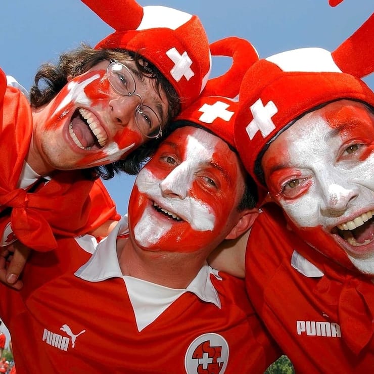 Schweizer Fan Freude