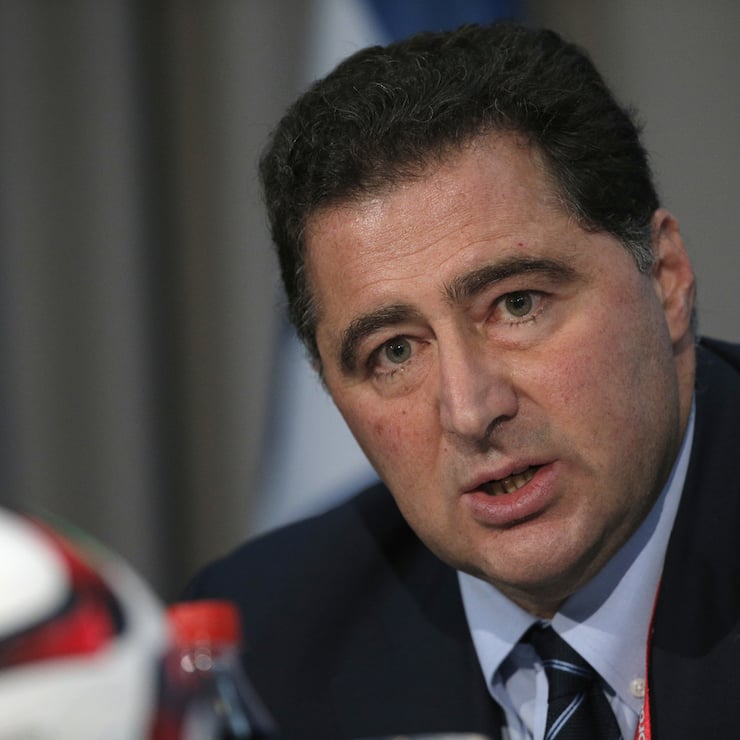 FIFA chairman audit and compliance Domenico Scala attends a press conference in Marrakech, Morocco, Friday, Dec. 19, 2014. FIFA will not reopen the vote for the 2018 and 2022 World Cups, and will publish at least some of the confidential report into the bidding process, President Sepp Blatter said Friday. (AP Photo/Christophe Ena)