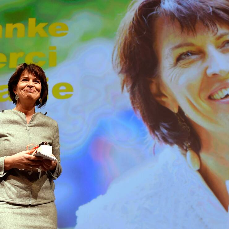 Verabschiedung von Alt - Bundesraetin Doris Leuthard an der Delegiertenversammlung der CVP in Zuerich am Samstag, 26. Januar 2019.  (KEYSTONE/Walter Bieri)
