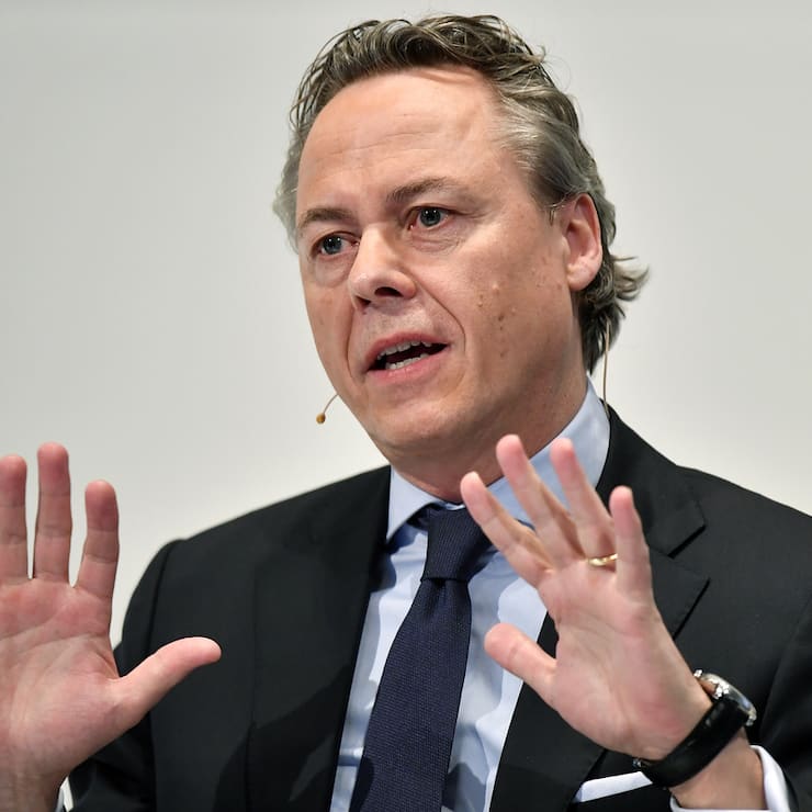 Ralph Hamers, new CEO of Swiss Bank UBS, during a press conference in Zurich, Switzerland, Thursday, February 20, 2020. Dutchman Ralph Hamers will replace Sergio Ermotti, who is still UBS boss, on November 1, 2020. (KEYSTONE/Walter Bieri)