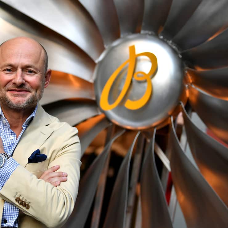 Breitling CEO Georges Kern poses at the boutique opening of the Swiss luxury watchmaker Breitling on August 28, 2018 in Zurich, Switzerland. (PPR/Breitling/Harold Cunningham)