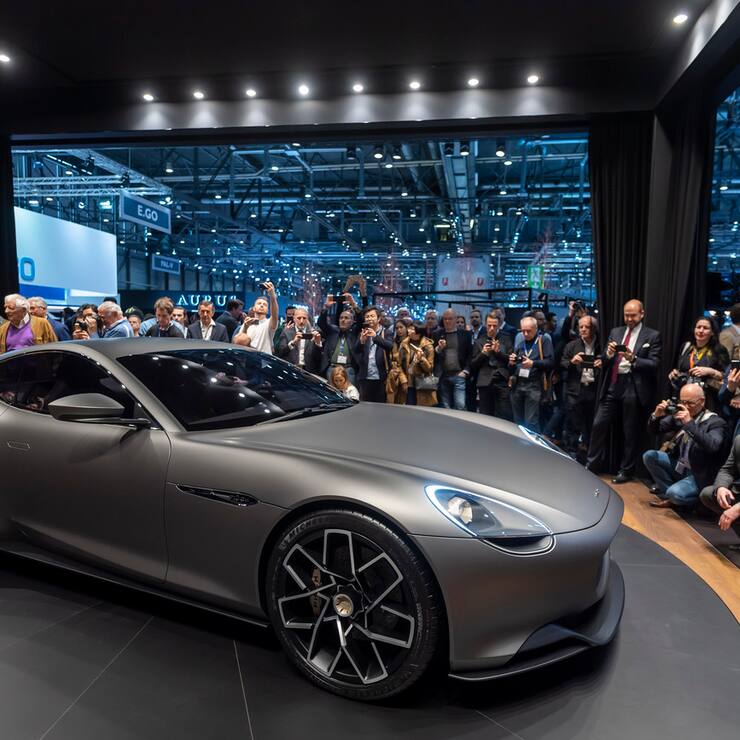 The New car electric Piech Mark Zero is presented during the press day at the 89th Geneva International Motor Show in Geneva, Switzerland, Tuesday, March 05, 2019. The Motor Show will open its gates to the public from 7 to 17 March presenting more than 180 exhibitors and more than 100 world and European premieres. (KEYSTONE/Martial Trezzini)