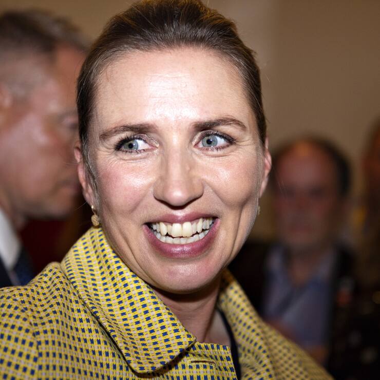 epa07628778 Opposition leader Mette Frederiksen of the Social Democrats attends a press conference after the election results were announced during the Parliamentary Elections, at Christiansborg Castle in Denmark, 05 June 2019. EPA/LISELOTTE SABROE DENMARK OUT