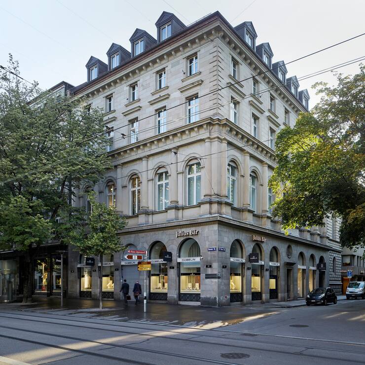 Bank Julius Baer branch at Bahnhofstrasse 36 in Zurich, Switzerland, on July 9, 2018. (KEYSTONE/Christian Beutler)Der Standort der Bank Julius Baer an der Bahnhofstrasse 36 in Zuerich, aufgenommen am 9. Juli 2018. (KEYSTONE/Chritian Beutler)