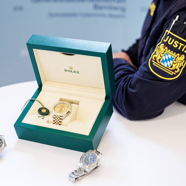 Drei sichergestellte Rolex-Uhren in Bayern im Wert von rund 45'000 Euro.
