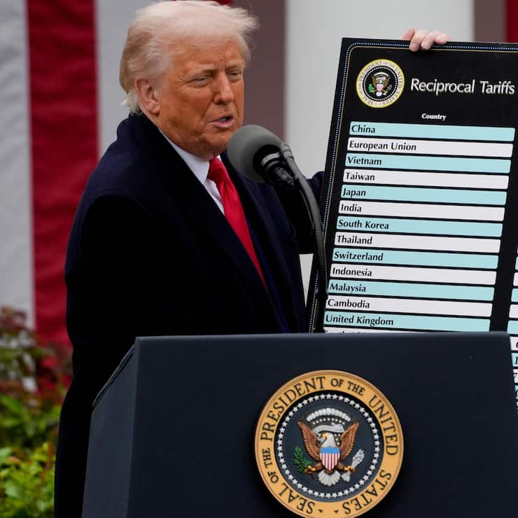 <p>Donald Trump zündete am sogenannten Liberation Day ein Zollfeuerwerk.</p>
