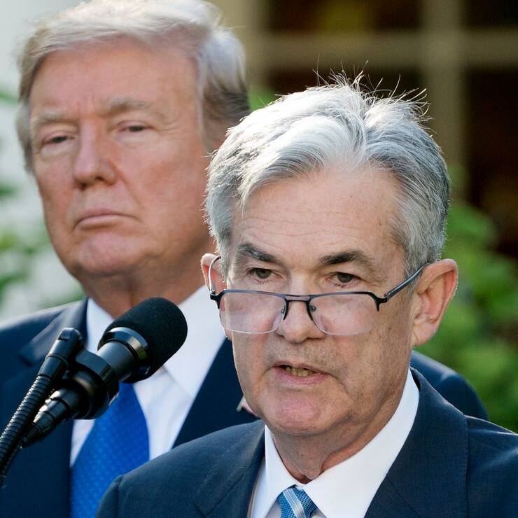 epa06304650 Jerome Powell (R) delivers remarks after US President Donald J. Trump (L) announced Powell as his nominee for Chair of the Board of Governors of the Federal Reserve System, in the Rose Garden of the White House in Washington, DC, USA, 02 November 2017. If confirmed, Jerome Powell will succeed Janet Yellen as chair of the US central bank.  EPA/MICHAEL REYNOLDS