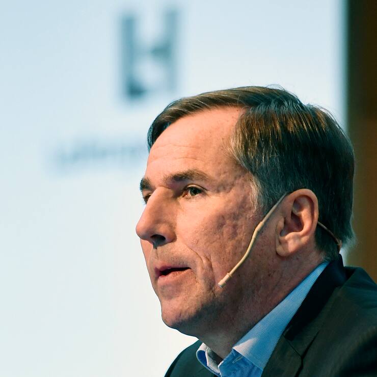 Jan Jenisch, CEO LafargeHolcim during a press conference on the company's full-year results for 2017, in Zurich, Switzerland, March 02, Friday, 2018.(KEYSTONE/Walter Bieri)