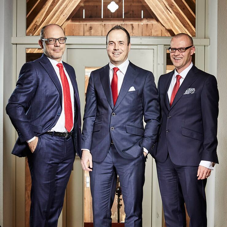 Zugerberg Finanz:  Maurice Pedergnana, Timo Dainese und Gregor Widler (v.l.) 