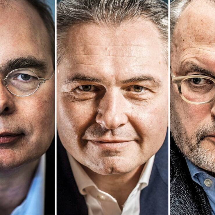 Porträts der drei Anwärter auf den Sunrise-UPC Chefposten: Baptiest Coopmans, André Krause und Thomas Meyer.
