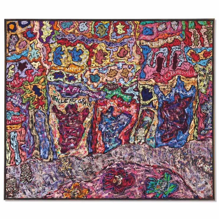 Bilder von Soulages, Dubuffet und hartung