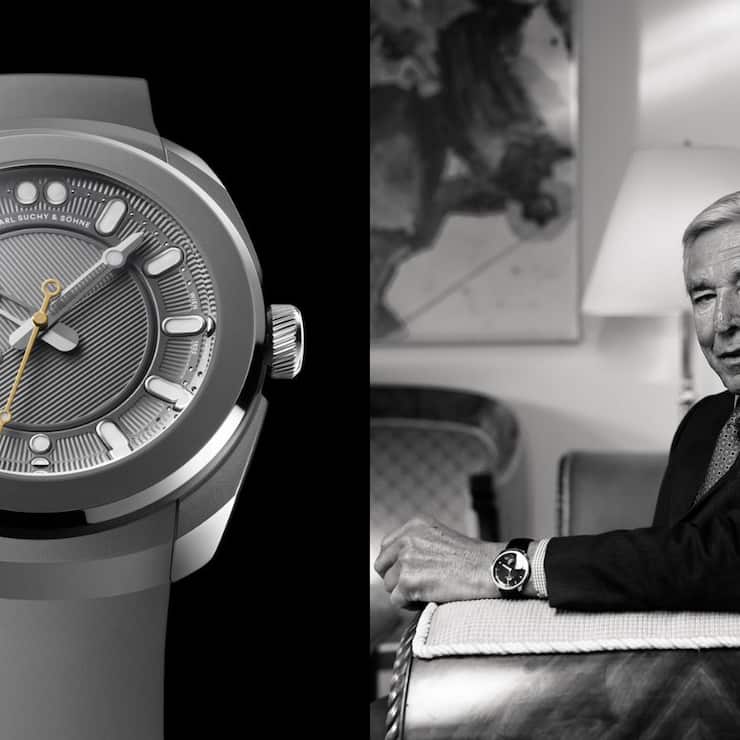 Das neuste Modell von Carl Suchy: Die Belvedere Titan. Und Mitbesitzer Peter Brabeck-Lemanthe.