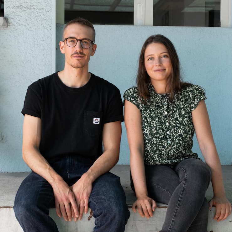 Porträt der Co-Gründer Simon Bachmann und Séverine Chardonnens von Idun.