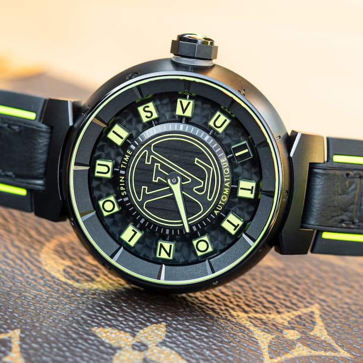 Ambitionierte Uhrmacherkunst: Die Die Tambour Spin Time Air Quantum von Louis Vuitton.