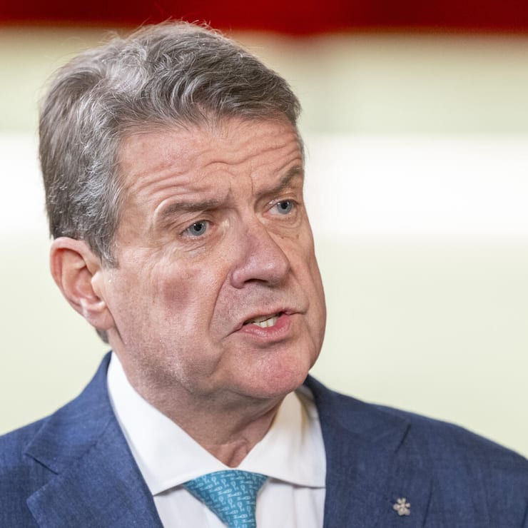 Der Verwaltungsratspraesident von UBS, Thomas Columba Colm, Kelleher anlaesslich der Generalversammlung der Bank UBS in der Messe Luzern am Donnerstag, 10. April 2025 in Luzern. (KEYSTONE/Urs Flueeler).