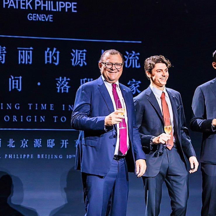 Patek-Präsident Thierry Stern mit seinen Söhnen Tristan und Adrien (von links): Die nächsten Vertreter der Genfer Dynastie.