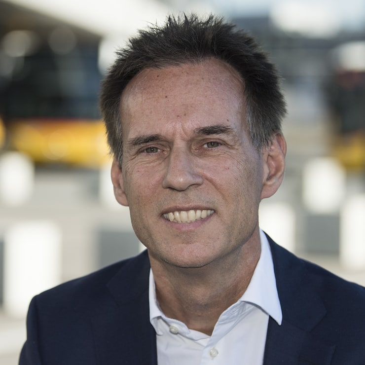 Christian Pluess, neuer Leiter PostAuto stellt sich den Medien vor, am Donnerstag, 1. November 2018, in Bern. (KEYSTONE/Peter Schneider)