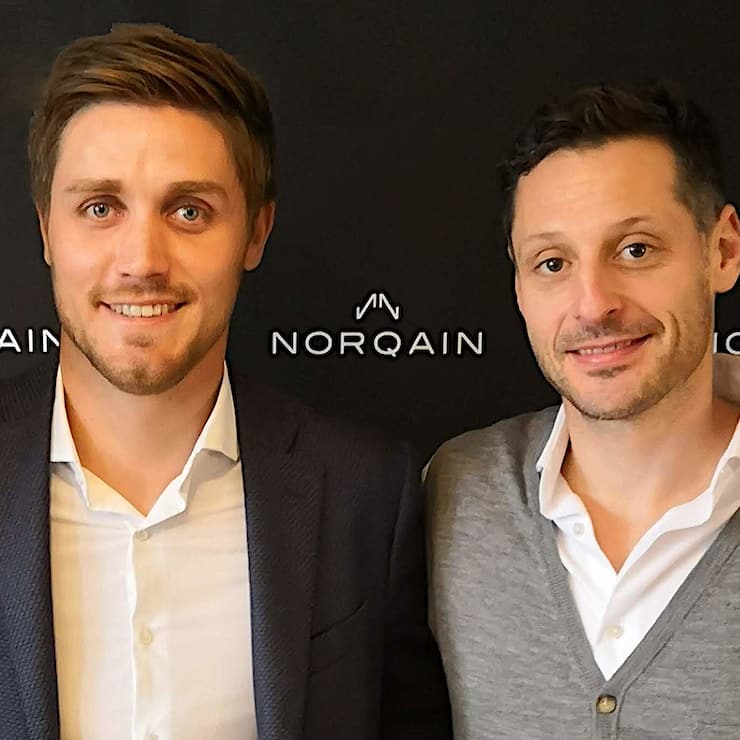 orqain-CEO Ben Küffer (l.) und Ex-NHLWeltklasse-Verteidiger Mark Streit.