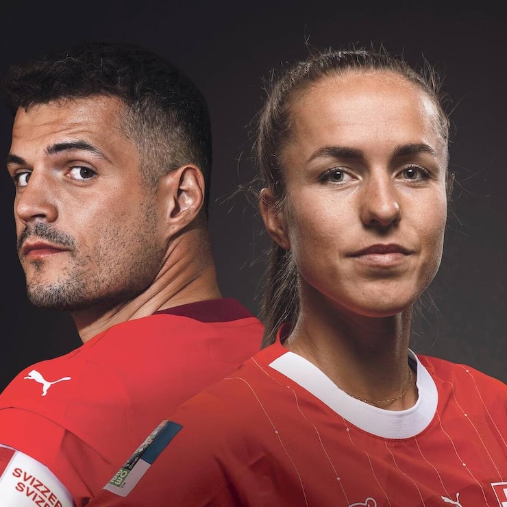 Montage: Granit Xhaka und Lia Wälti