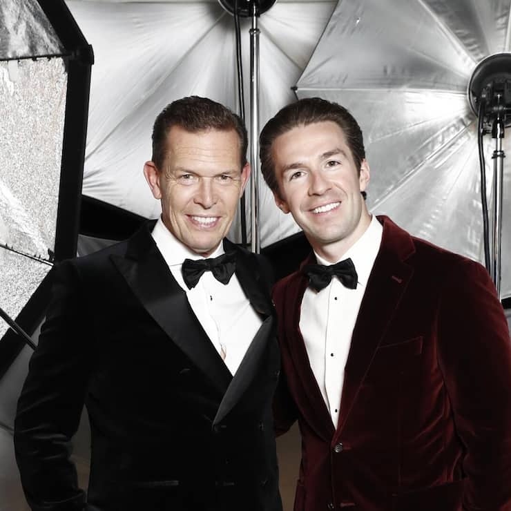 <p>Hugo-Boss-CEO Daniel Grieder (l.) und Michael Murray, Chef der Frasers Group, sollen sich gut verstehen.</p>