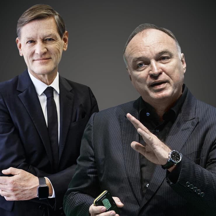 <p>Unter CEO Flemming Ørnskov (l.) und Präsident Thomas Ebeling schossen die Galderma-­Aktien seit März 2024 massiv in die Höhe.</p>