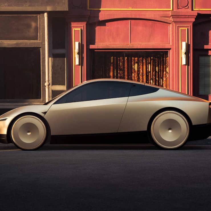 <p>Tesla präsentiert sein Robotaxi Cybercab in den USA (Oktober 2024).</p>