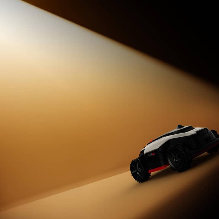 <p>Der Rasenroboter von Dreame bewältigt steile Hänge, unebenes Gelände und schützt Tiere dank KI-Technologie. </p>