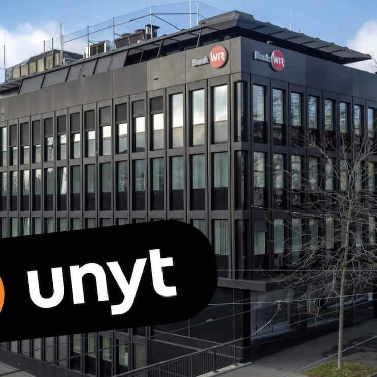 <p>Bank WIR in Basel: Aus diesem Hause stammt die neue Digitalwährung Unyt.</p>