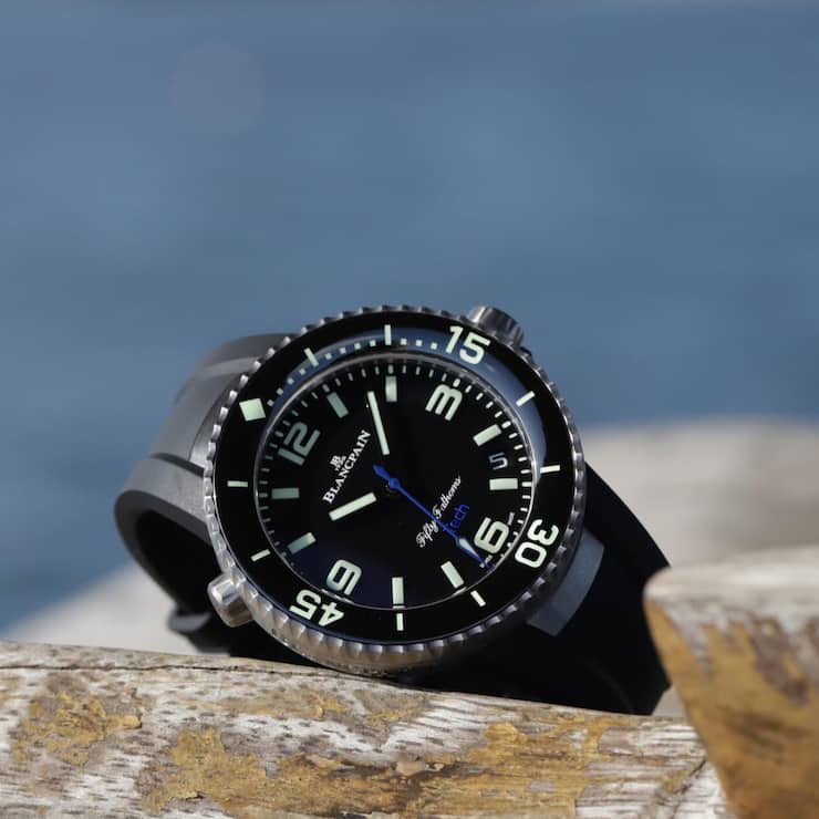 <p>Die auf 100 Stück limitierte Fifty Fathoms Tech «Blancpain Ocean Commitment» wurde Anfang 2025 vorgestellt.</p>