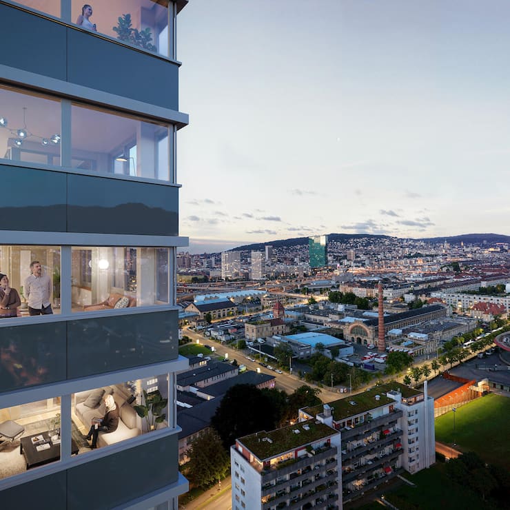 <p>Eins der aktuellen Wohnprojekte der Hiag ist ein 80-Meter-Hochhaus in Zürich-Altstetten.</p>