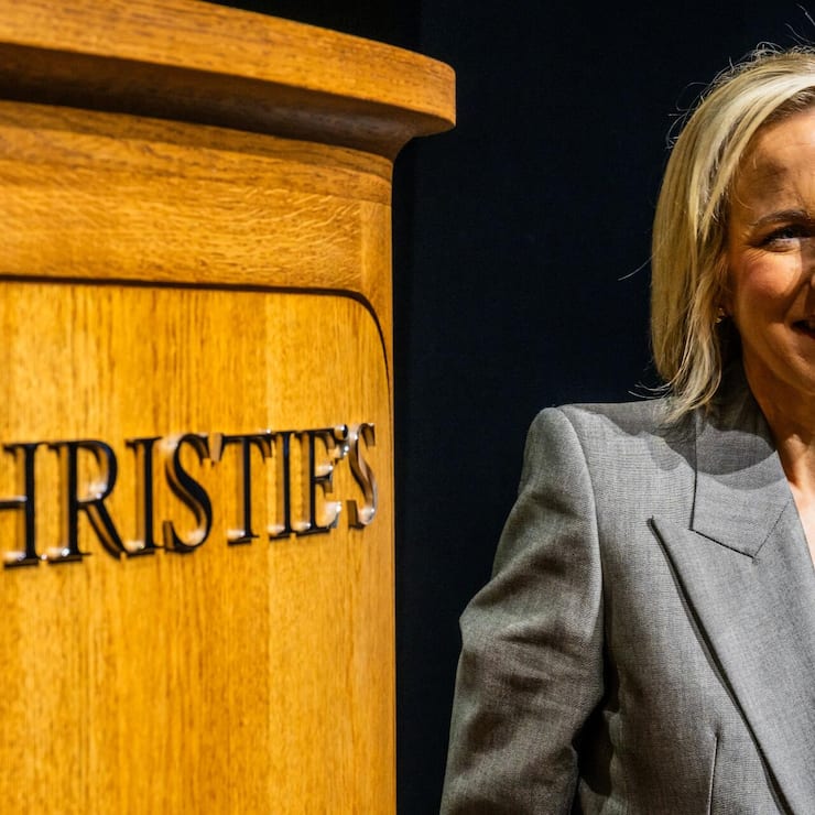 A new Jony Ive designed rostrum at Christies, London., King Street, UK - 05 Mar 2026