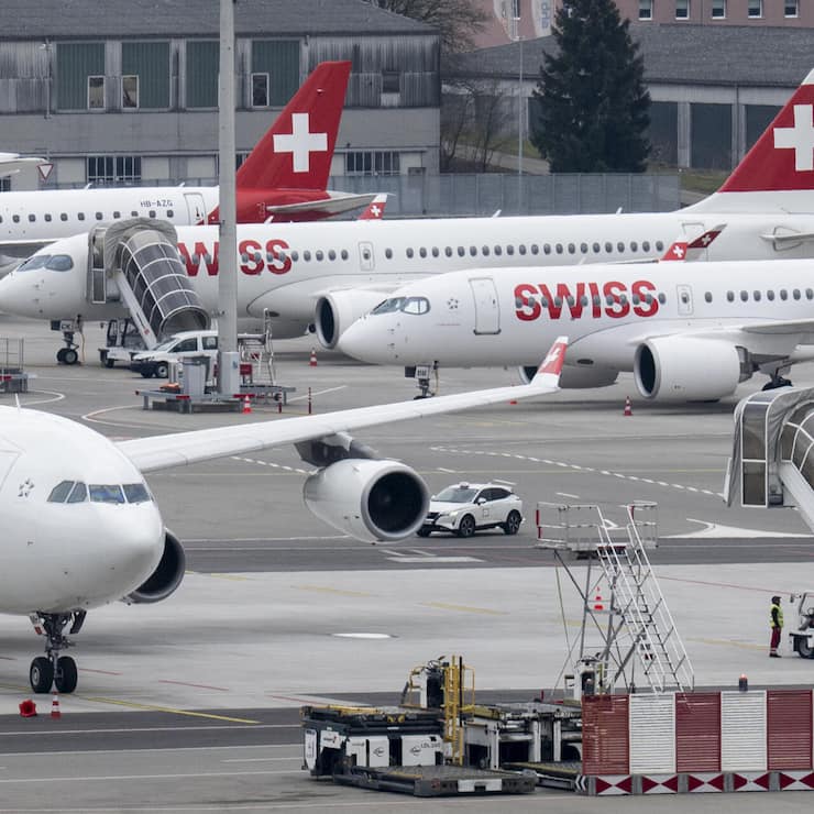 FLUGHAFEN ZUERICH, FLUGZEUG, SWISS, AIRLINE,