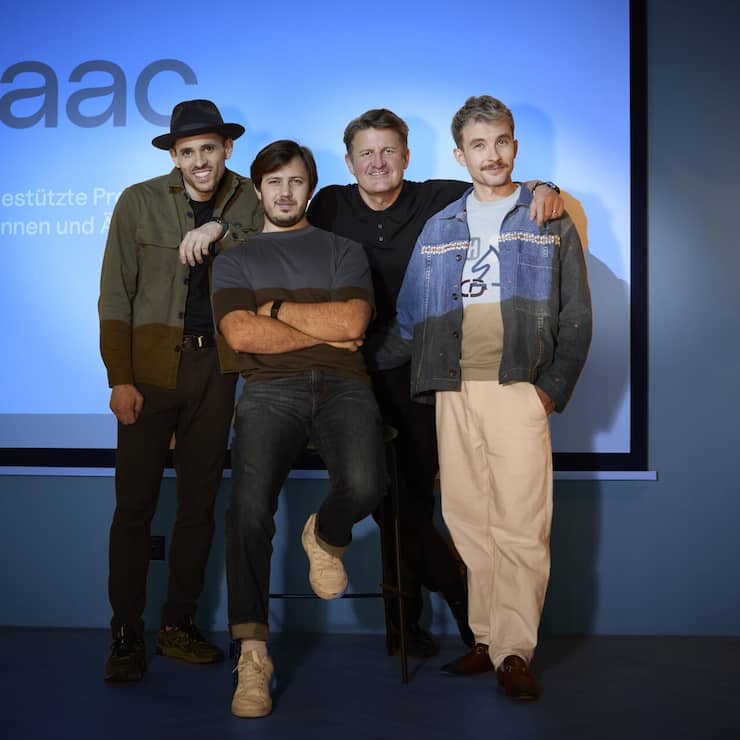 <p>Giorgio Zinetti, Fabrice Gürmann, Daniel Gasteiger und Robert Dahmen (v.l.) verschaffen den Ärzten mehr Zeit für deren Kernaufgabe.</p>