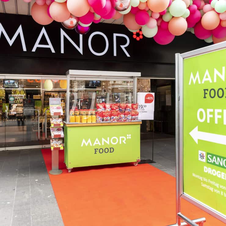 <p>Während Corona offen, ab 2027 an Coop ausgelagert: In Basel wird über die Zukunft des Lebensmittel-Supermarkts von Manor diskutiert (Archivbild 2020).</p>