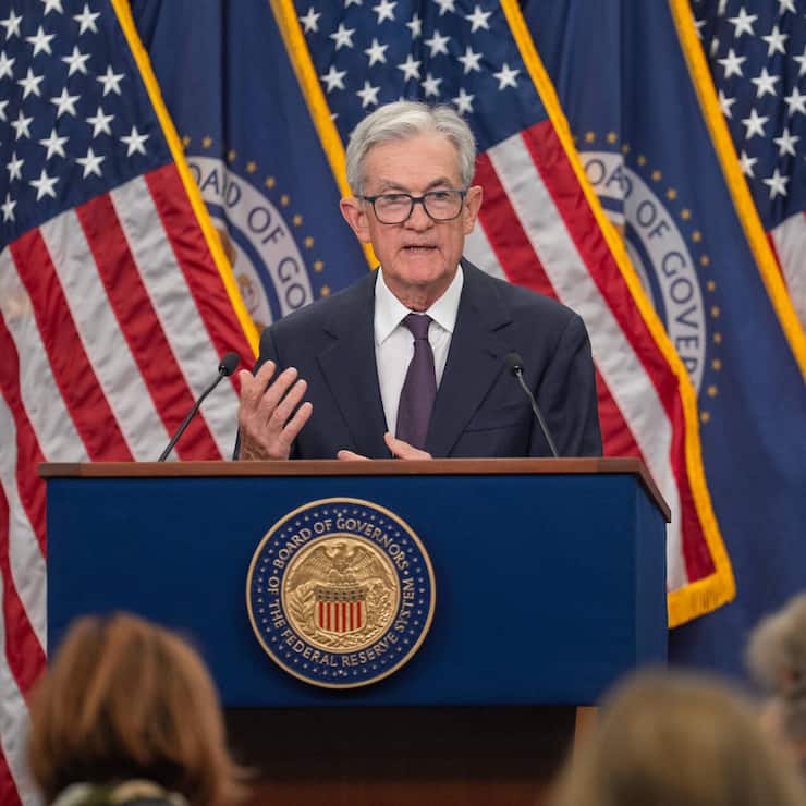 <p>Die Fed mit Chef Jerome Powell senkt die Leitzinsen erneut.</p>