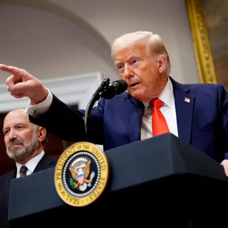 <p>Donald Trump hält die Schweizer Wirtschaft seit seiner Rückkehr ins Weisse Haus auf Trab.</p>